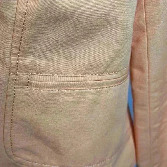 I.E. Light Orange Cotton Blazer (Size 14P) - Picture 5 of 13
